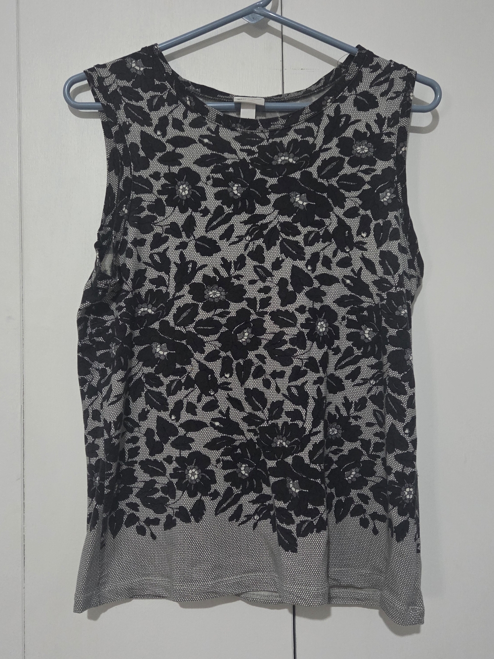 Vintage Y2K Isaac Mizrahi for Target Floral Tank Top Sleeveless Mesh Print Med